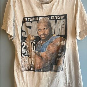 Mitchell & Ness Shaq Slam Magazine Cover LA Lakers T-shirt  size M